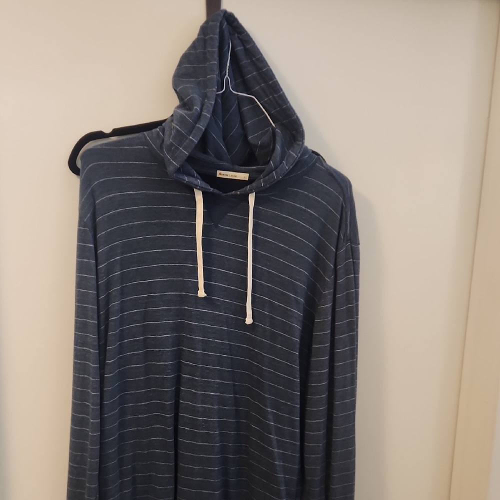 Marine Layer Navy Striped Hoodie